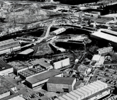 an aerial view of part of the CERN site.